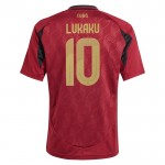 Günstige Fußballtrikots Belgien Lukaku 10 Kinder Heimtrikot EURO 2024 Kurzarm